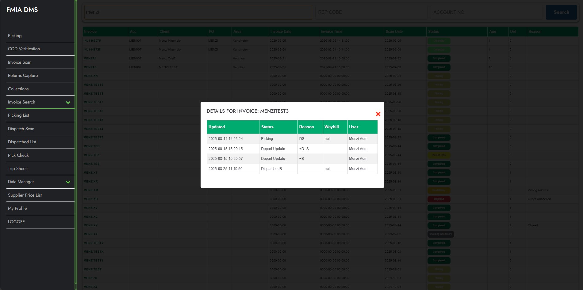 Landing page screenshot